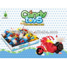 Pull Back motocicleta brinquedos doces